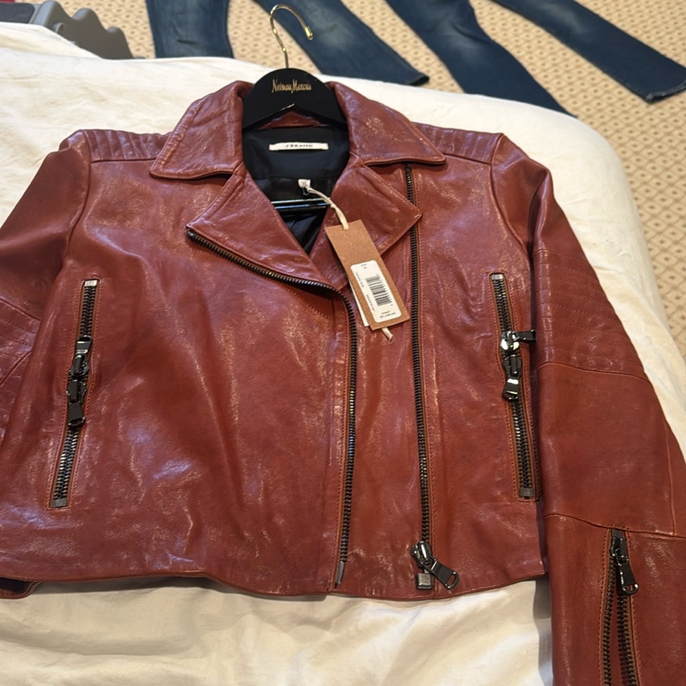 J brand leather moto jacket